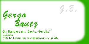 gergo bautz business card